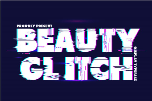 Beauty Glitch Font for Creative Makers