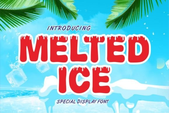 Melted Ice Font for Bold Beverage Branding and Display Typography