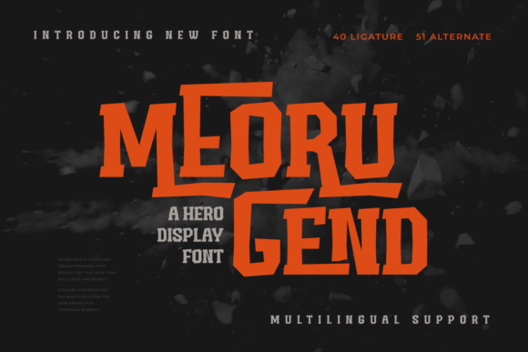Meoru Gend: Bold Display Font for Dynamic Branding