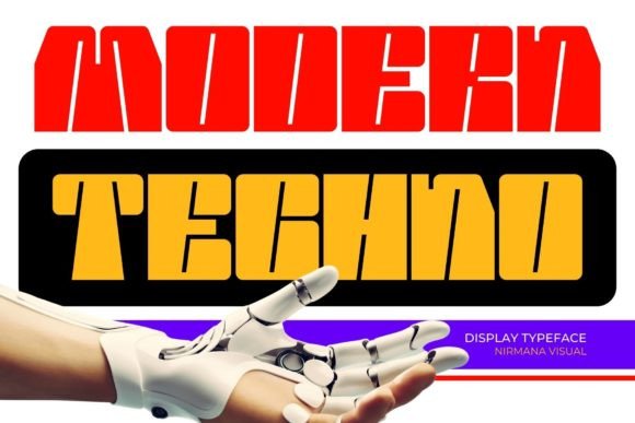 Modern Techno Font for Creative Makers