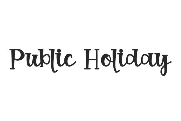 Public Holiday Font for Creative Design
