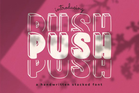 Push: A Bold Font for Creative Projects