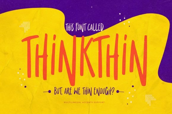 Thinkthin Font for Editorial Design