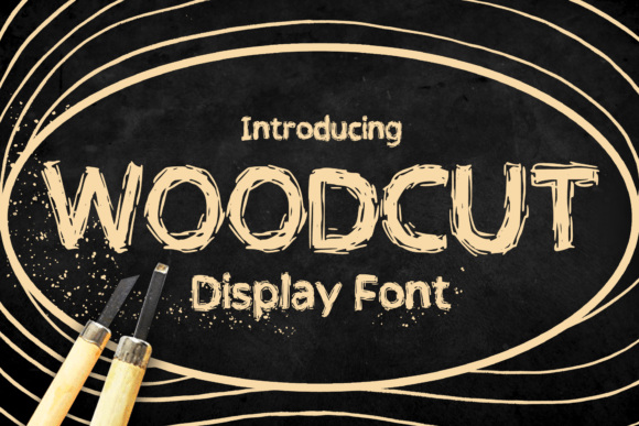Woodcut Font for Creative Brands